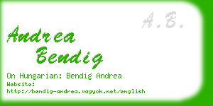 andrea bendig business card